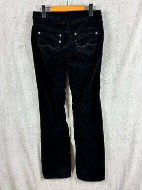 Roadrunner Black Corduroy pants Womens 6 with Decorative Back Pockets Stretchy